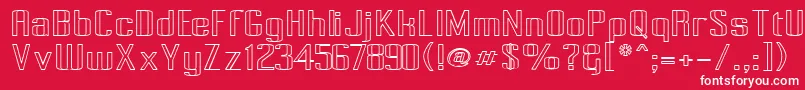 フォントPecot006 – 赤い背景に白い文字