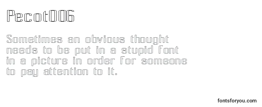 Review of the Pecot006 Font