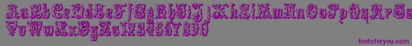 Leafy Font – Purple Fonts on Gray Background