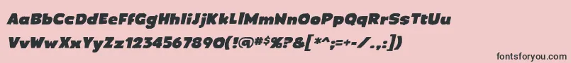 CrimewavebbItal-Schriftart – Schwarze Schriften auf rosa Hintergrund