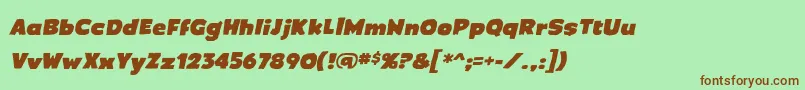 CrimewavebbItal Font – Brown Fonts on Green Background