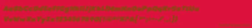 CrimewavebbItal Font – Brown Fonts on Red Background