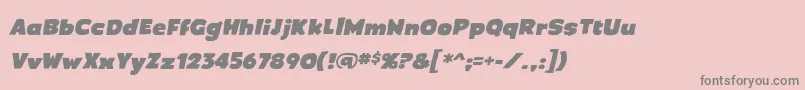 CrimewavebbItal Font – Gray Fonts on Pink Background