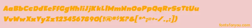 CrimewavebbItal Font – Orange Fonts on Pink Background