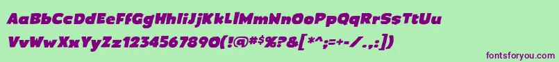 CrimewavebbItal Font – Purple Fonts on Green Background