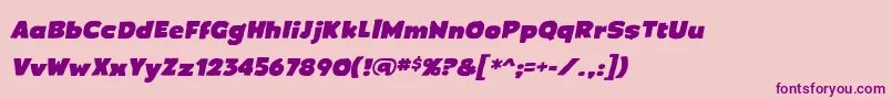 CrimewavebbItal-Schriftart – Violette Schriften auf rosa Hintergrund