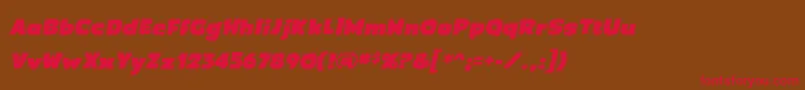 CrimewavebbItal Font – Red Fonts on Brown Background