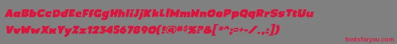 CrimewavebbItal Font – Red Fonts on Gray Background