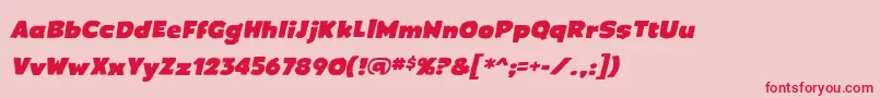 CrimewavebbItal Font – Red Fonts on Pink Background
