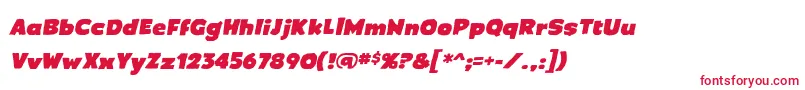 CrimewavebbItal Font – Red Fonts on White Background