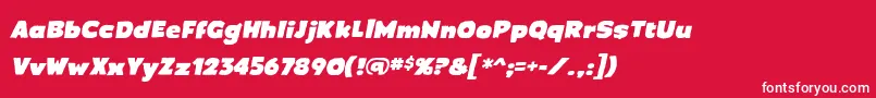 Шрифт CrimewavebbItal – белые шрифты на красном фоне
