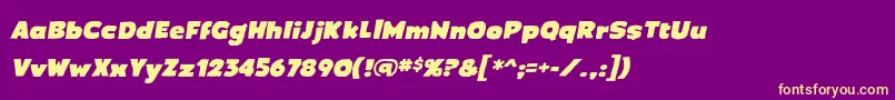 CrimewavebbItal Font – Yellow Fonts on Purple Background