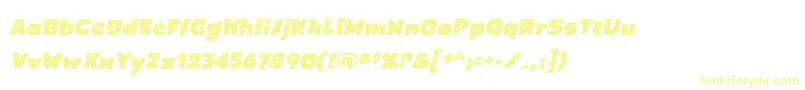 CrimewavebbItal Font – Yellow Fonts on White Background