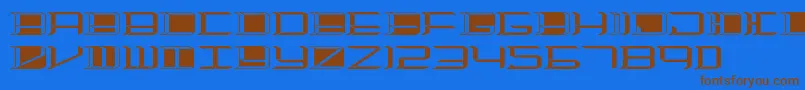 En savoir plus sur la police Highorbit2 Police Highorbit2 – polices brunes sur fond bleu