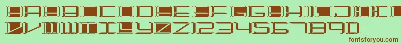 Highorbit2-Schriftart – Braune Schriften auf grünem Hintergrund