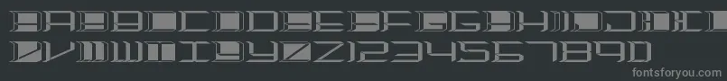 Highorbit2-fontti – harmaat kirjasimet mustalla taustalla