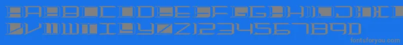 フォントHighorbit2 – 青い背景に灰色の文字