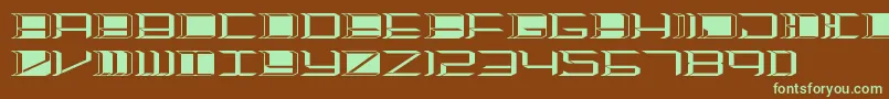 Шрифт Highorbit2 – зелёные шрифты на коричневом фоне