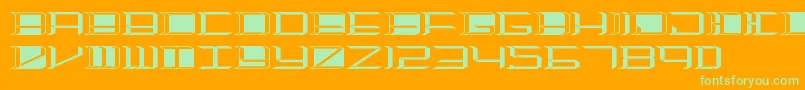 Highorbit2 Font – Green Fonts on Orange Background