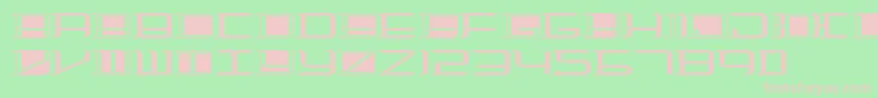 Highorbit2-Schriftart – Rosa Schriften auf grünem Hintergrund