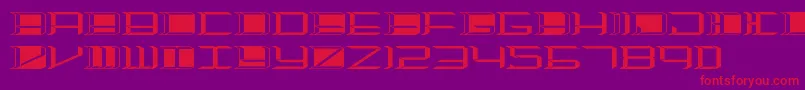 フォントHighorbit2 – 紫の背景に赤い文字