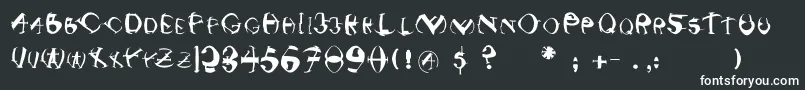 フォントNoncommercial – 黒い背景に白い文字