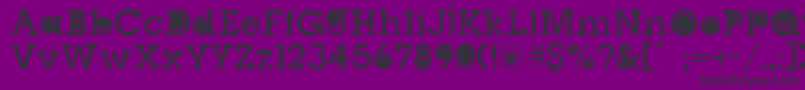 Fonte SlugBugFilledRegular – fontes pretas em um fundo violeta