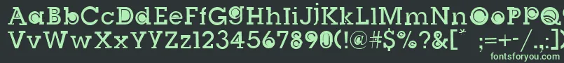 Шрифт SlugBugFilledRegular – зелёные шрифты на чёрном фоне