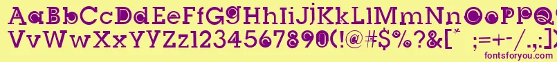 SlugBugFilledRegular Font – Purple Fonts on Yellow Background