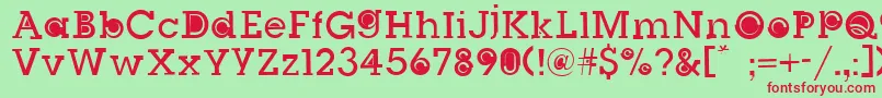 SlugBugFilledRegular Font – Red Fonts on Green Background