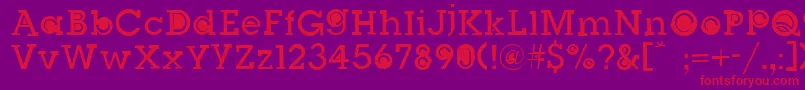 SlugBugFilledRegular Font – Red Fonts on Purple Background