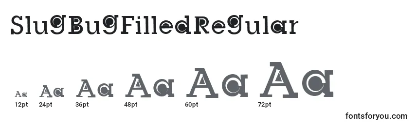 Размеры шрифта SlugBugFilledRegular