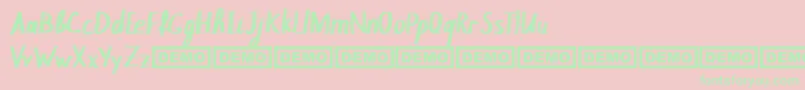 Chokle Font – Green Fonts on Pink Background