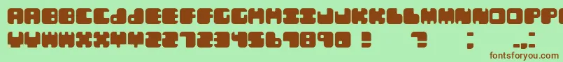 Leben Font – Brown Fonts on Green Background