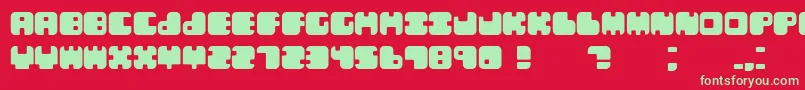 Leben Font – Green Fonts on Red Background