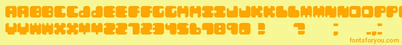 Leben Font – Orange Fonts on Yellow Background