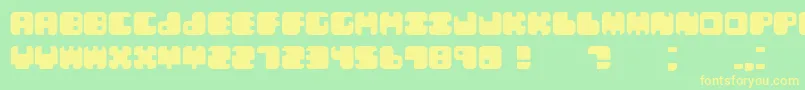 Leben Font – Yellow Fonts on Green Background