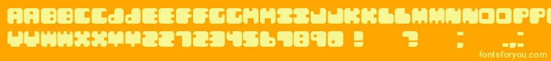 Leben Font – Yellow Fonts on Orange Background