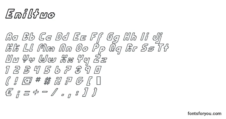 Fuente Eniltuo - alfabeto, números, caracteres especiales