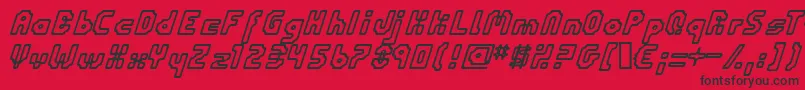 Eniltuo Font – Black Fonts on Red Background