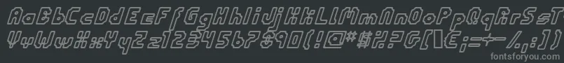 フォントEniltuo – 黒い背景に灰色の文字