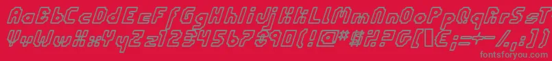 フォントEniltuo – 赤い背景に灰色の文字