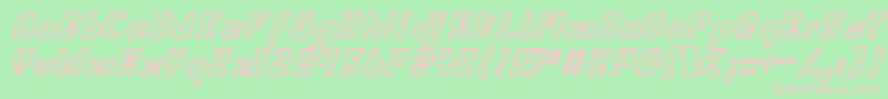 Eniltuo Font – Pink Fonts on Green Background