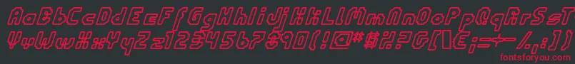 Eniltuo Font – Red Fonts on Black Background