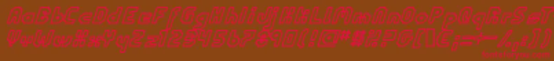 Eniltuo Font – Red Fonts on Brown Background