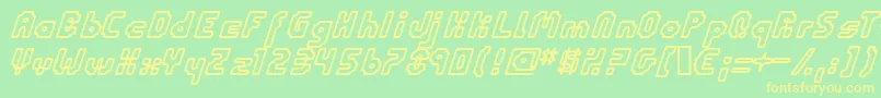 Eniltuo Font – Yellow Fonts on Green Background