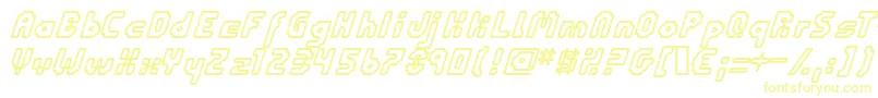 Eniltuo Font – Yellow Fonts on White Background