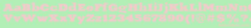 XeniaextendedBold Font – Pink Fonts on Green Background