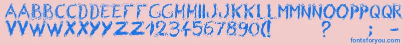 WrongBoard1 Font – Blue Fonts on Pink Background