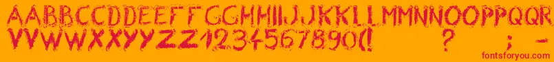 WrongBoard1 Font – Red Fonts on Orange Background